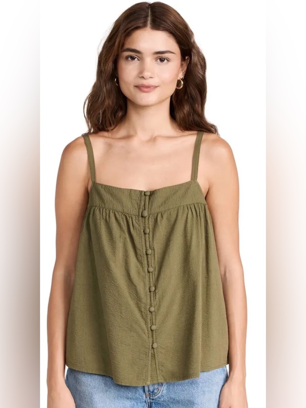 Faherty Marina seersucker top